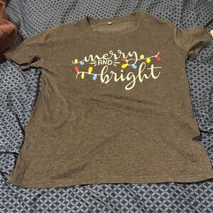 Gray 'Merry and Bright' T-Shirt